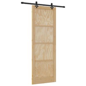 vidaXL Schiebet&uuml;r ORKDAL Natur 83 x 232 cm Massives Kiefernholz