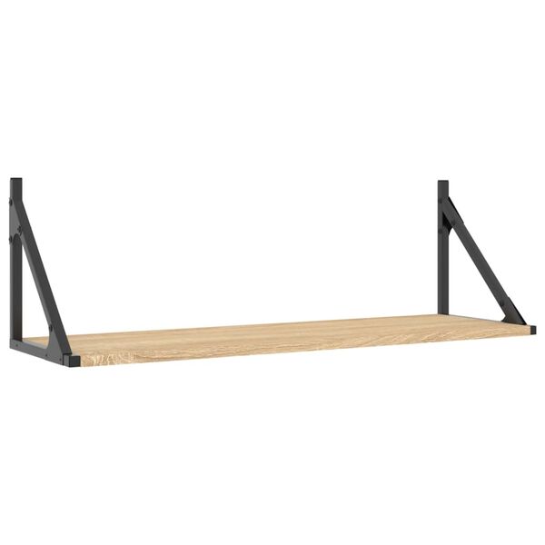 vidaXL Wandregale 2 Stk. Sonoma-Eiche 80 x 25 x 25,5 cm Holzwerkstoff