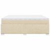 vidaXL Boxspringbett mit Matratze Creme 200x200 cm Stoff