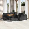 vidaXL Garten-Sofa-Set mit Kissen mit Speicher 13 pcs Schwarz