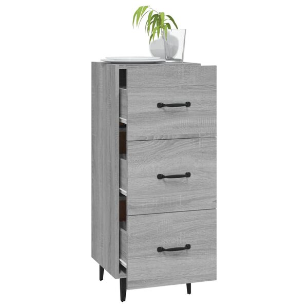 vidaXL Sideboard Grau Sonoma 34,5x34x90 cm Holzwerkstoff