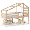 vidaXL Hochbett mit Dach 80x200 cm Massivholz Kiefer