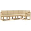 vidaXL Outdoor-Sofagarnitur 5 Stk. Wei&szlig; und Beige