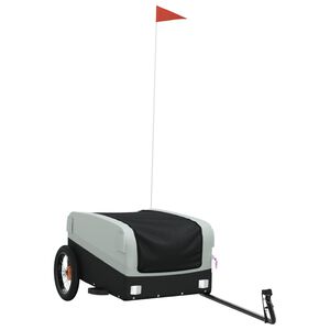 vidaXL Fahrradanh&auml;nger Schwarz und Grau 30 kg Eisen