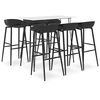 vidaXL 7-tlg. Bar-Set Wei&szlig; und Schwarz
