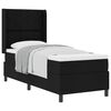 vidaXL Boxspringbett mit Kissen mit Kopfteil Schwarz 190 x 90 cm Stoff