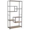 vidaXL B&uuml;cherregal Massivholz Tanne und Stahl 90,5x35x180 cm