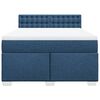 vidaXL Boxspringbett mit Matratze Blau 140x200 cm Stoff