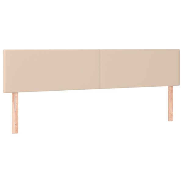 vidaXL LED Kopfteil Cappuccino-Braun 180x5x78/88 cm Kunstleder