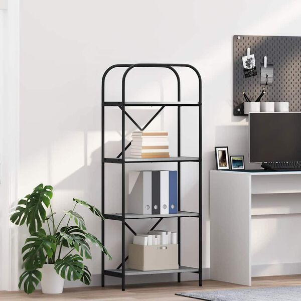 vidaXL B&uuml;cherregal Graues Sonoma 60 x 30 x 146 cm Holzwerkstoff