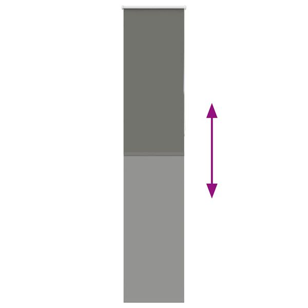 vidaXL Verdunkelungsrollo Grau 50x230 cm Stoffbreite 45,7 cm Polyester