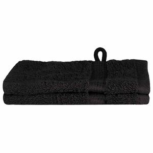 vidaXL G&auml;stetuch SOLUND 2 Stk. Schwarz 15 x 21 cm 550 gsm