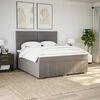vidaXL Boxspringbett mit Matratze Taupe 180x200 cm Stoff