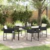 vidaXL Garten Essgruppe 5 pcs Schwarz Poly-Rattan