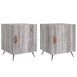 vidaXL Nachttische 2 Stk. Grau Sonoma 40x40x50 cm Holzwerkstoff