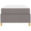 vidaXL Bettrahmen mit Matratze Taupe 90 x 190 cm Stoff