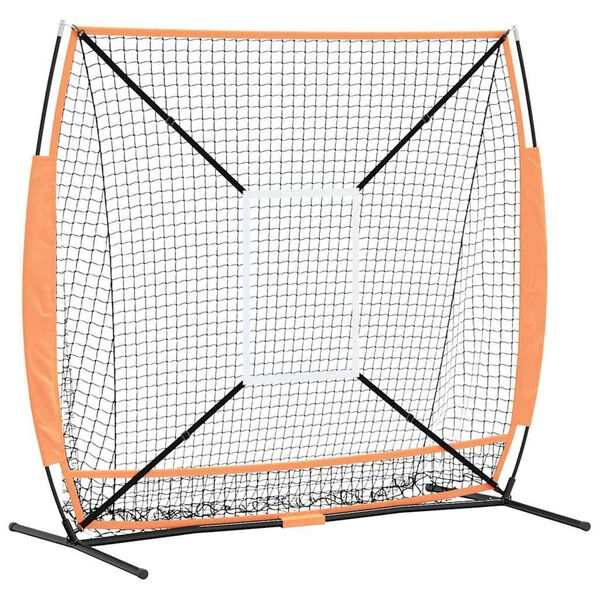 vidaXL Baseball-Übungsnetz Schwarz 180 x 59.5 x 152.5 cm Polyester