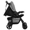 vidaXL 3-in-1 Kinderwagen Hellgrau und Schwarz Stahl