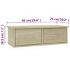 vidaXL Wand-Schubladenregal Sonoma-Eiche 60x26x18,5 cm Holzwerkstoff