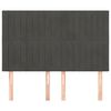 vidaXL Kopfteil Dunkelgrau 144 x 5 x 118/128 cm Samt