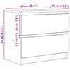 vidaXL TV-Schrank Wei&szlig; 60x35x54 cm Holzwerkstoff