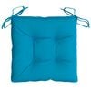 vidaXL Stuhlkissen 2 Stk. Hellblau 40x40x7 cm Oxford-Gewebe