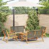 vidaXL Gartenst&uuml;hle mit Tisch 5 pcs Grau 90 x 45 x 40 cm