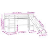 vidaXL Kinderhochbett mit Turm Rosa 80x200 cm Massivholz Kiefer