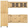 vidaXL Schrank mit Regal SKI 14 pcs Honigbraun Massives Kiefernholz