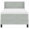 vidaXL Boxspringbett mit Matratze Hellgrau 200 x 90 cm Samt