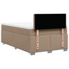 vidaXL Boxspringbett Matratze Cappuccino-Braun 120x190 cm Kunstleder
