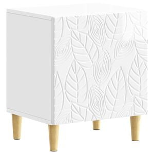 vidaXL Nachttisch Hochglanz Wei&szlig; 43 x 34,5 x 50 cm Holzwerkstoff