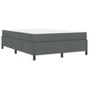 vidaXL Boxspringbett Dunkelgrau 140 x 200 cm Stoff