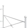 vidaXL Tagesbett Ausziehbar ohne Matratze Weiß 100x190 cm Stahl
