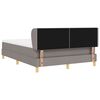 vidaXL Boxspringbett mit Matratze Taupe 140 x 200 cm Stoff