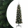vidaXL K&uuml;nstlicher schmaler Weihnachtsbaum mit Weihnachtskugel 120 cm