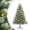 vidaXL K&uuml;nstlicher Klapp-Weihnachtsbaum mit Schnee&uuml;berzug 300 LEDs