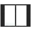 vidaXL Badezimmerspiegelschrank Schwarz Eichen-Optik 60 x 12 x 45 cm