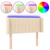 vidaXL LED Kopfteil Creme 93x16x78/88 cm Stoff