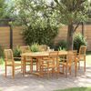 vidaXL Garten Essgruppe 7 pcs Braun 200 x 100 x 75 cm Massivholz Teak