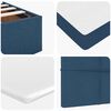 vidaXL Ottoman-Bett mit Matratze Blau 180x200 cm Stoff