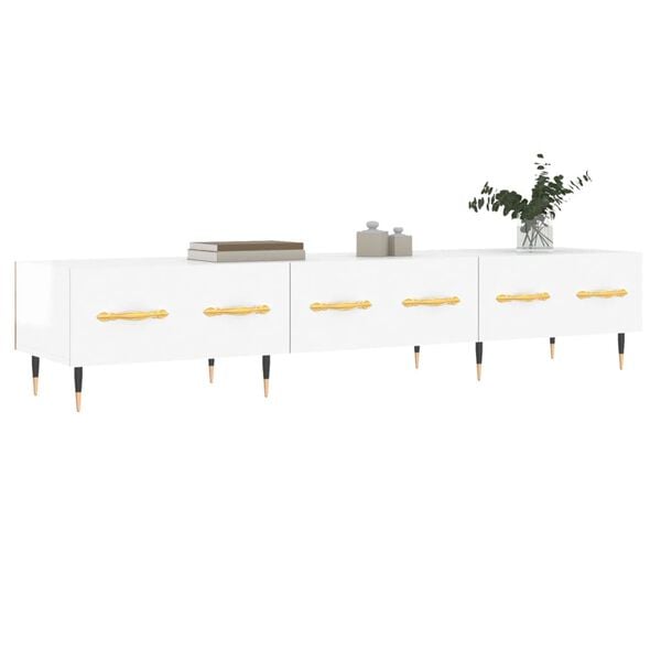 vidaXL TV-Schrank Hochglanz-Wei&szlig; 150x36x30 cm Holzwerkstoff
