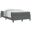 vidaXL Boxspringbett Dunkelgrau 120 x 200 cm Stoff