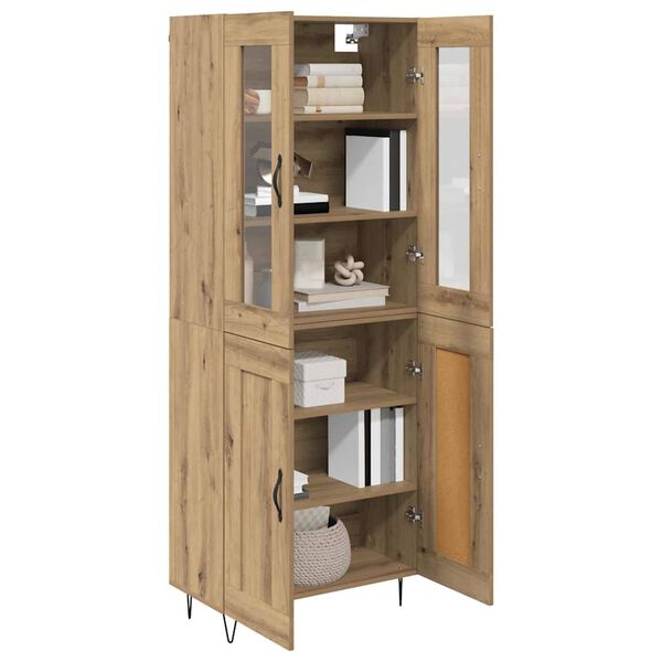 vidaXL Highboard Artisan-Eiche 69,5 x 34 x 90 cm Holzwerkstoff