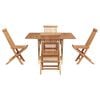 vidaXL Garten Essgruppe Braun Massivholz Teak