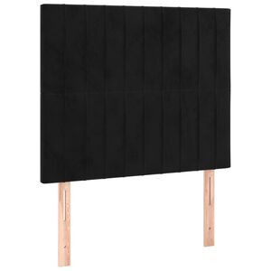 vidaXL Kopfteil Schwarz 80x5x118/128 cm Samt