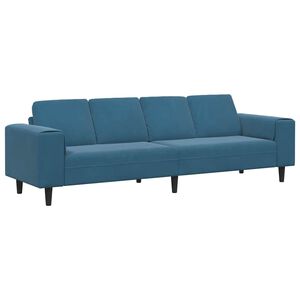 vidaXL Wohnzimmer Couch Blau 250 x 77 x 76 cm