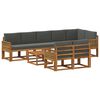 vidaXL Outdoor-Sofagarnitur 9 pcs Natur und Anthrazit Polyester