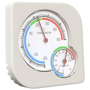 vidaXL Thermo-Hygrometer Wei&szlig; 7,5 x 7,5 x 1,2 cm ABS