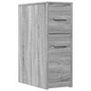 vidaXL Badschrank Schmal mit Rollen Grau Sonoma Holzwerkstoff